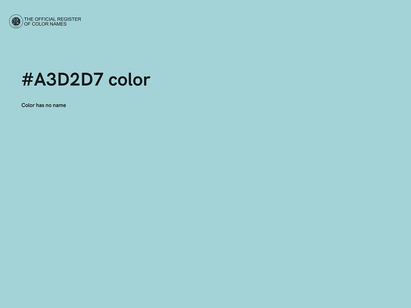 #A3D2D7 color image