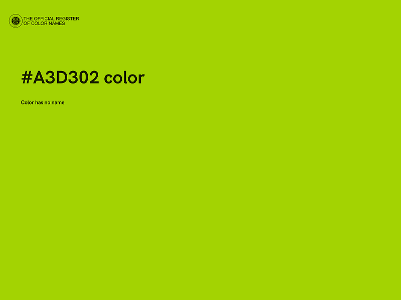 #A3D302 color image