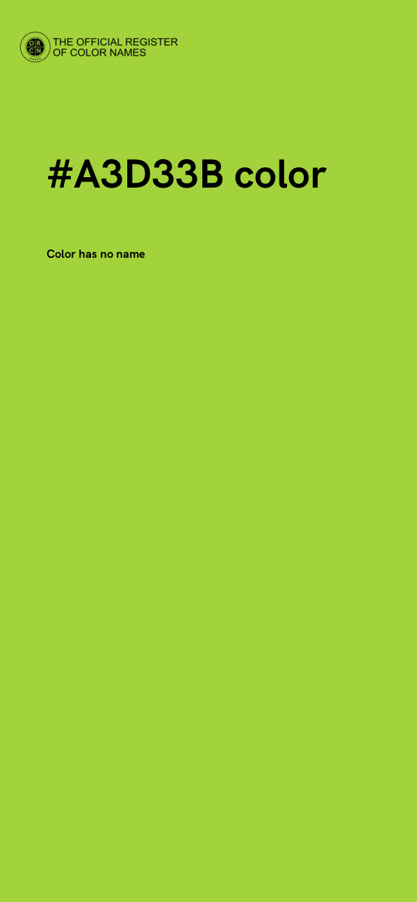#A3D33B color image