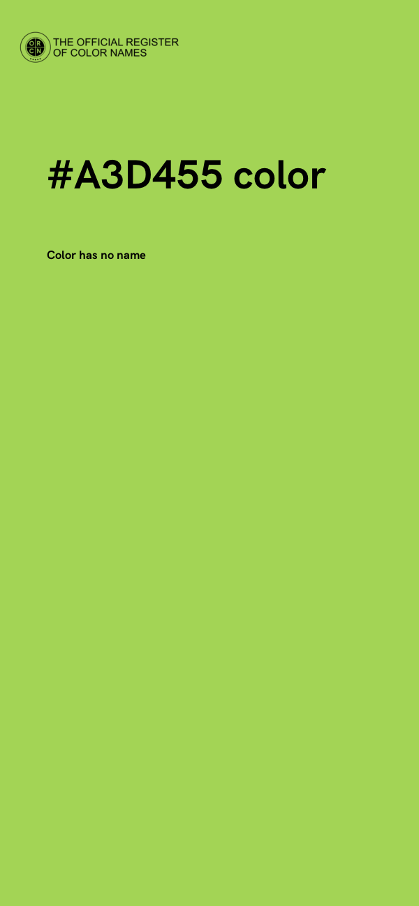 #A3D455 color image