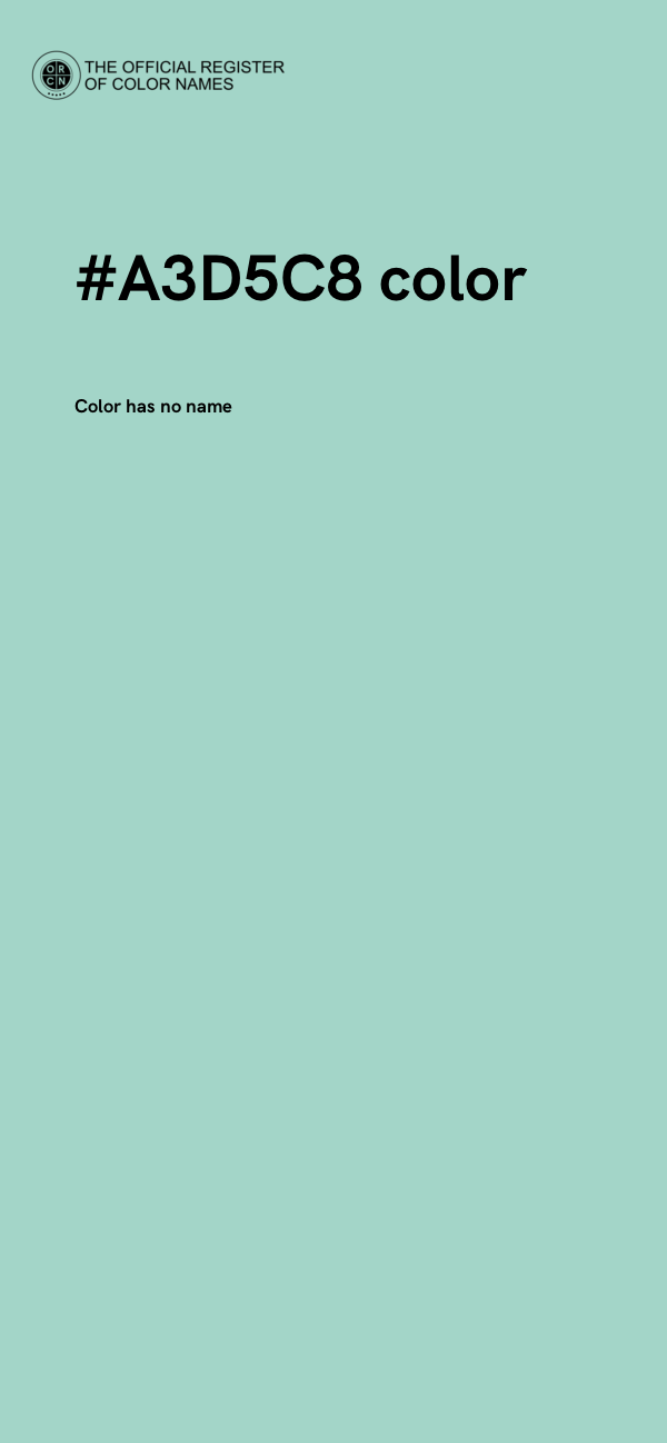 #A3D5C8 color image