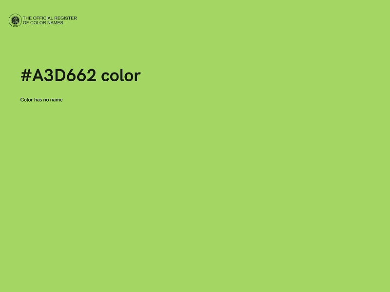 #A3D662 color image