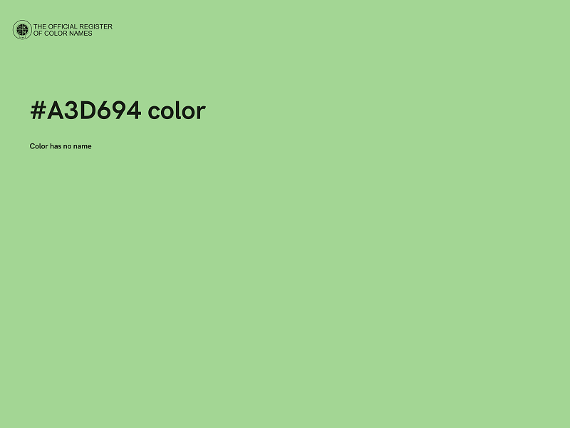 #A3D694 color image