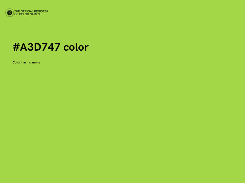 #A3D747 color image