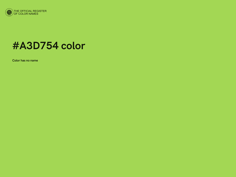 #A3D754 color image