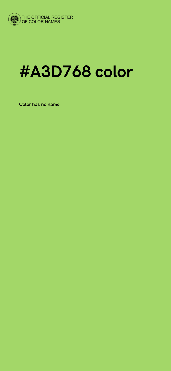 #A3D768 color image