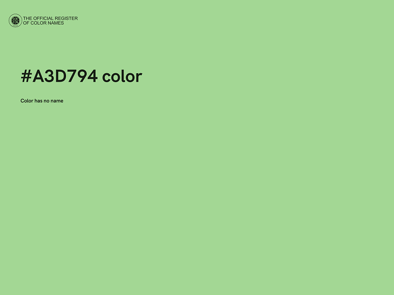 #A3D794 color image