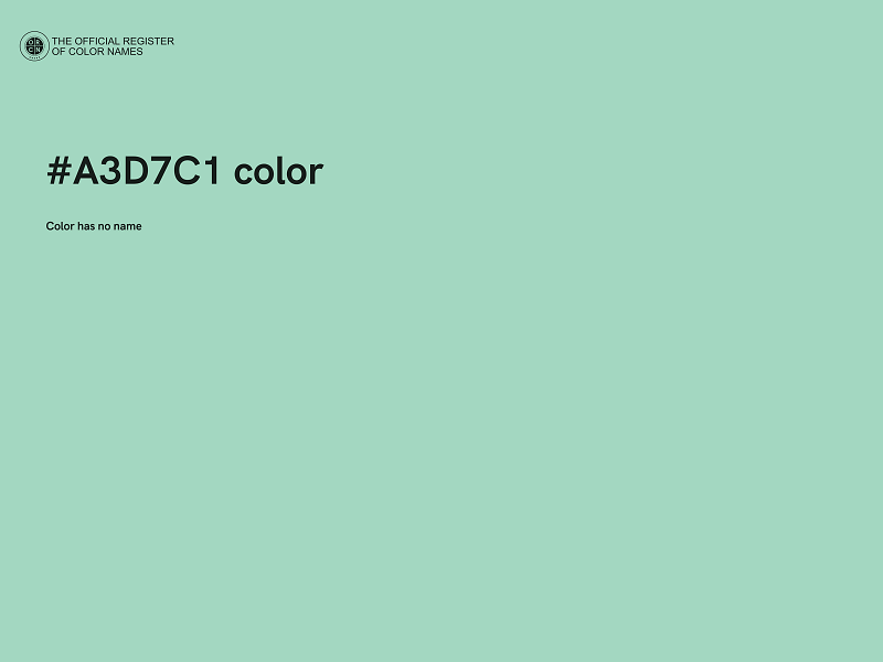 #A3D7C1 color image