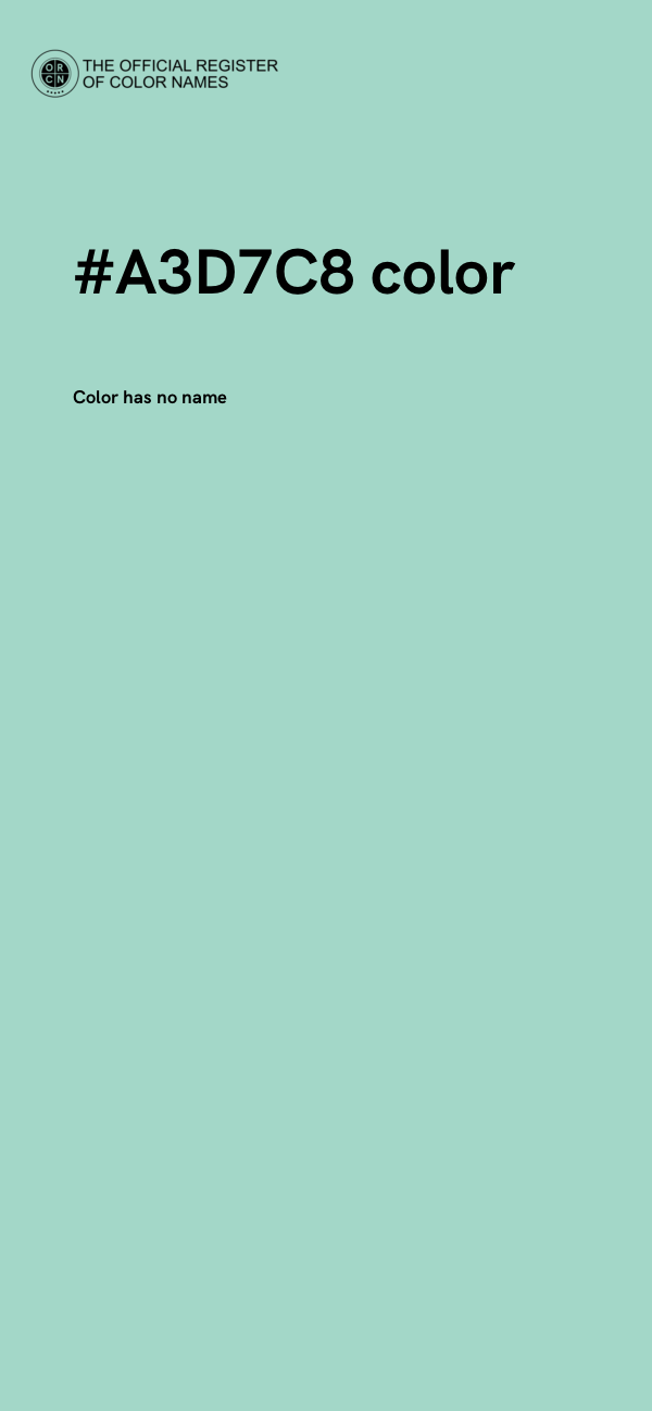 #A3D7C8 color image