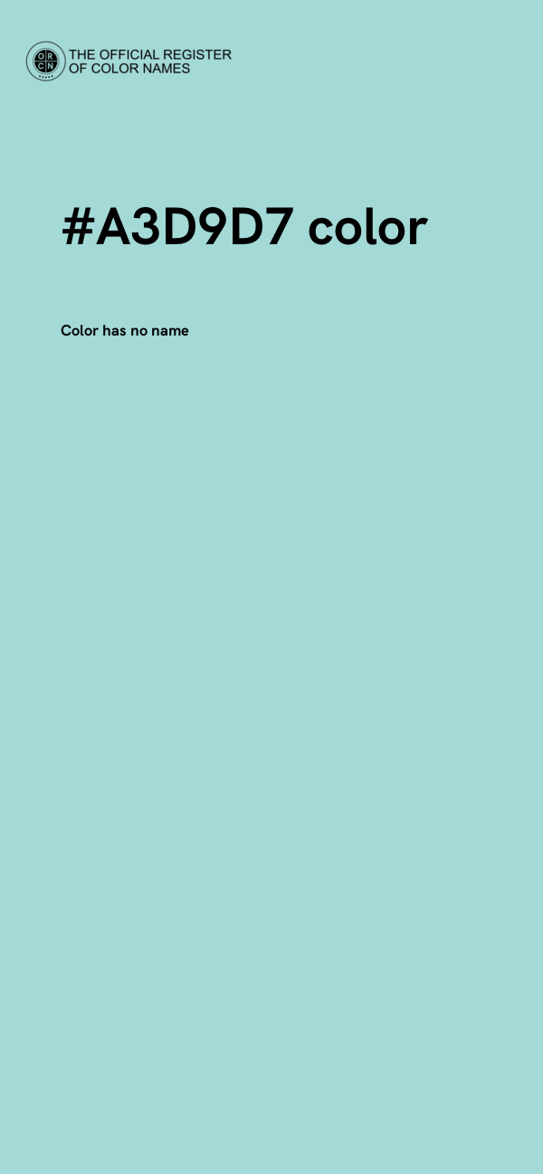 #A3D9D7 color image