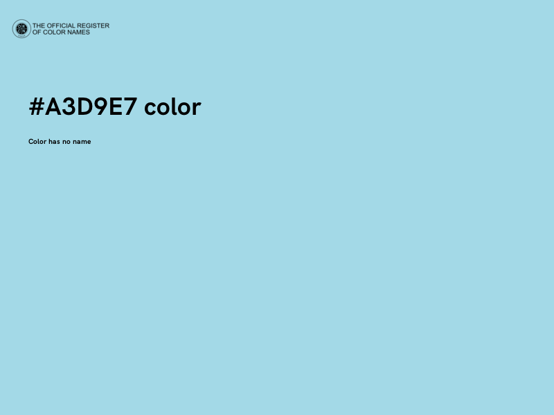 #A3D9E7 color image