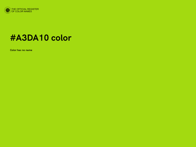 #A3DA10 color image