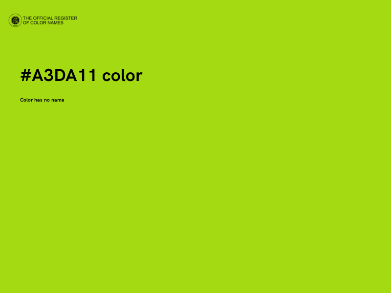 #A3DA11 color image