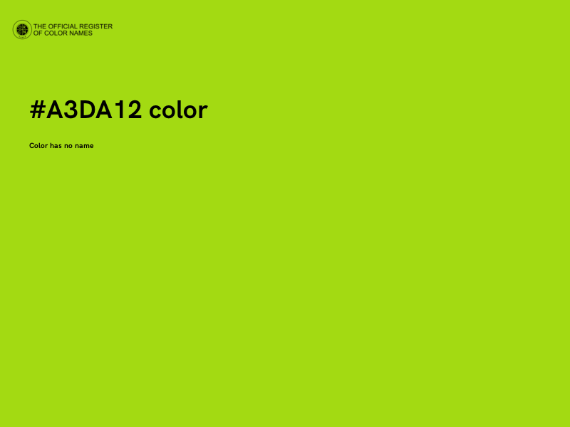 #A3DA12 color image