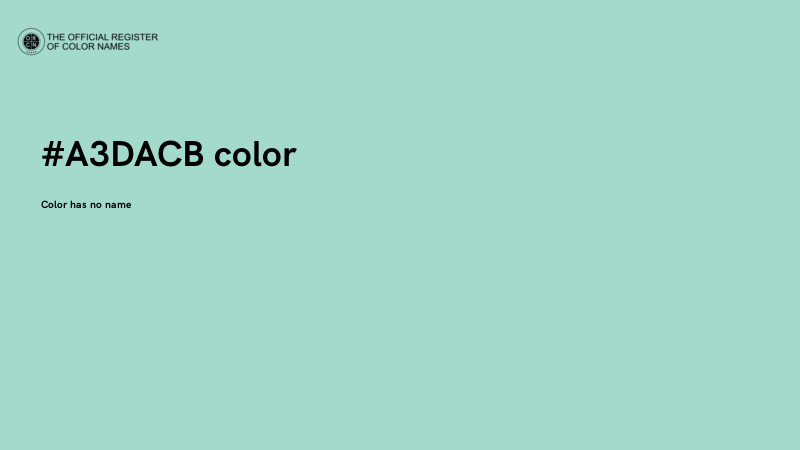 #A3DACB color image
