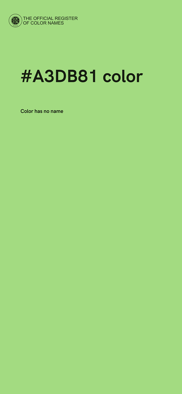 #A3DB81 color image