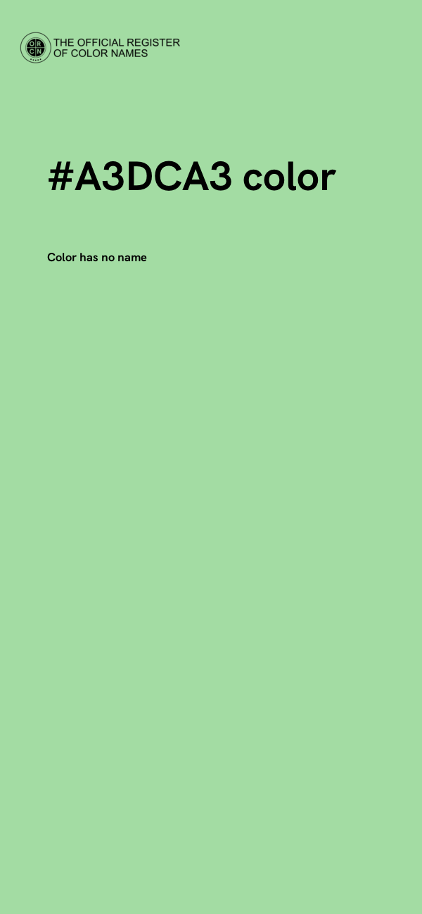 #A3DCA3 color image