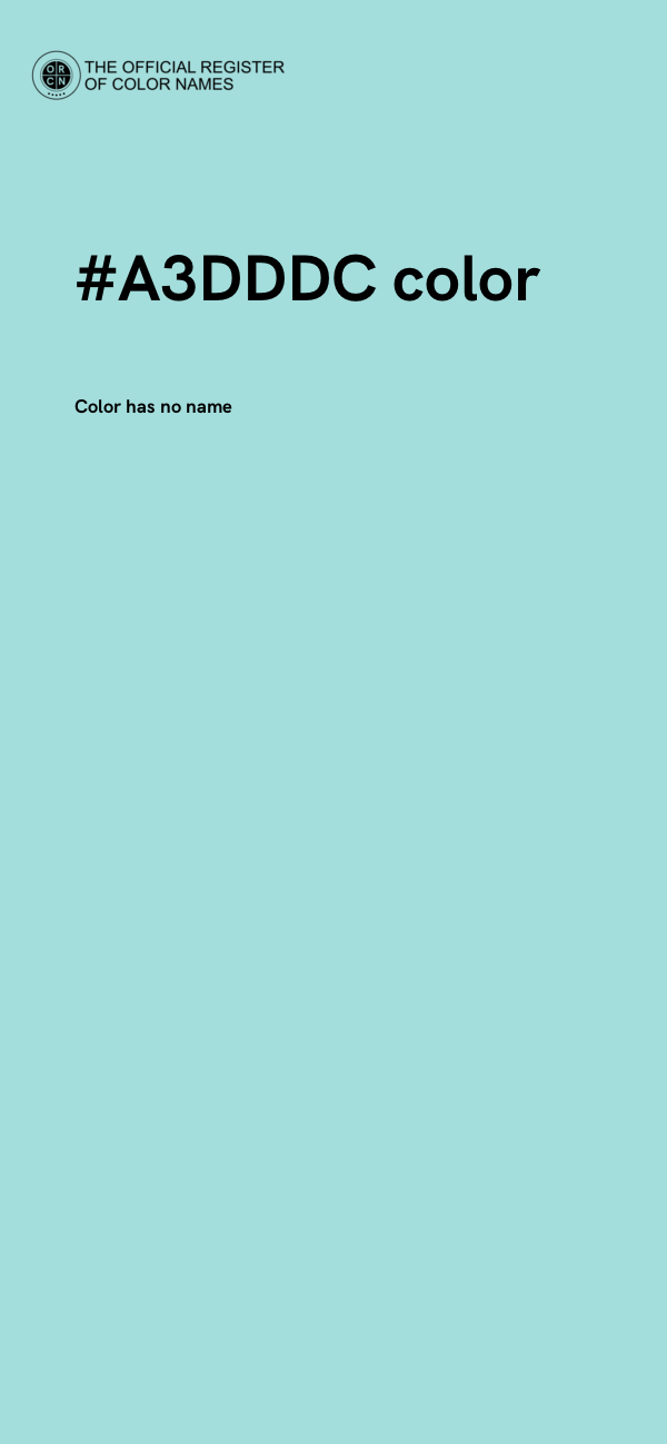 #A3DDDC color image