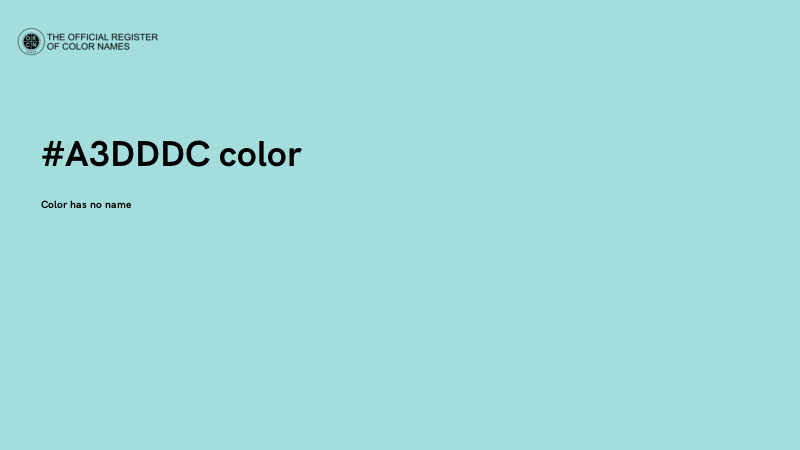 #A3DDDC color image