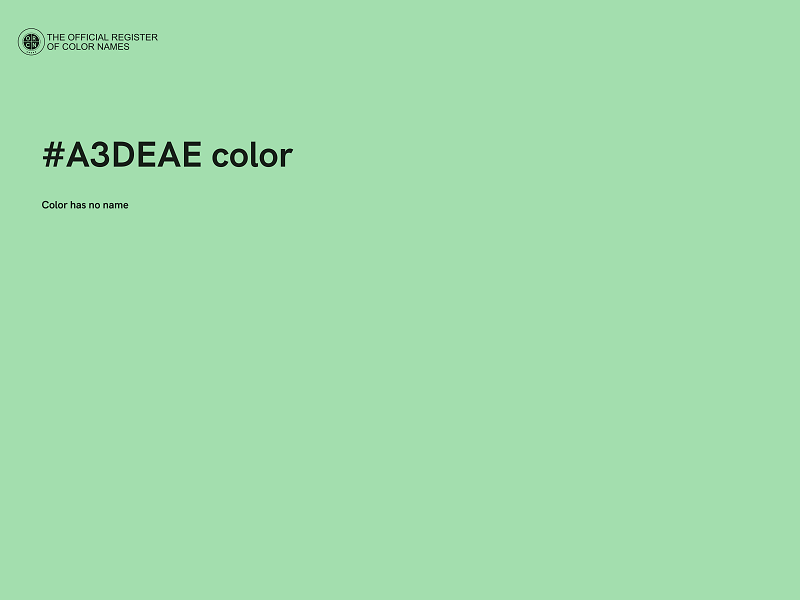 #A3DEAE color image