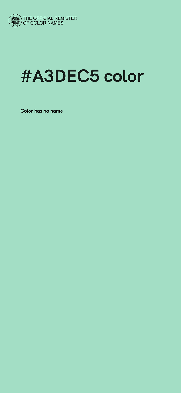 #A3DEC5 color image
