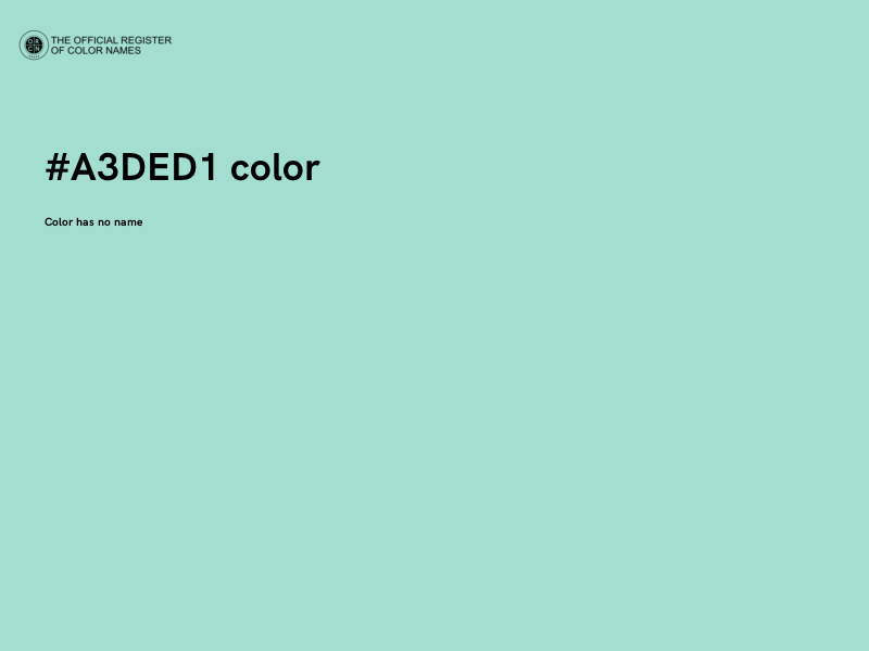 #A3DED1 color image
