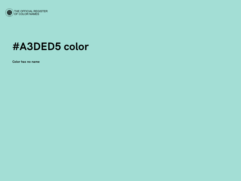 #A3DED5 color image