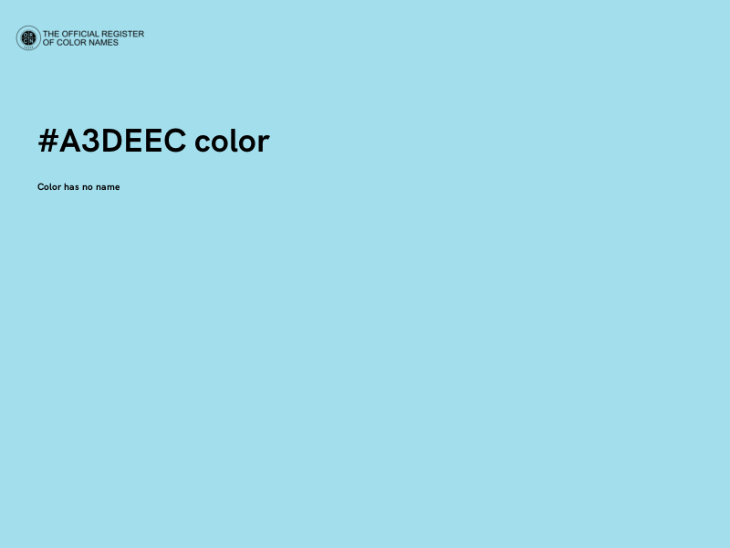 #A3DEEC color image
