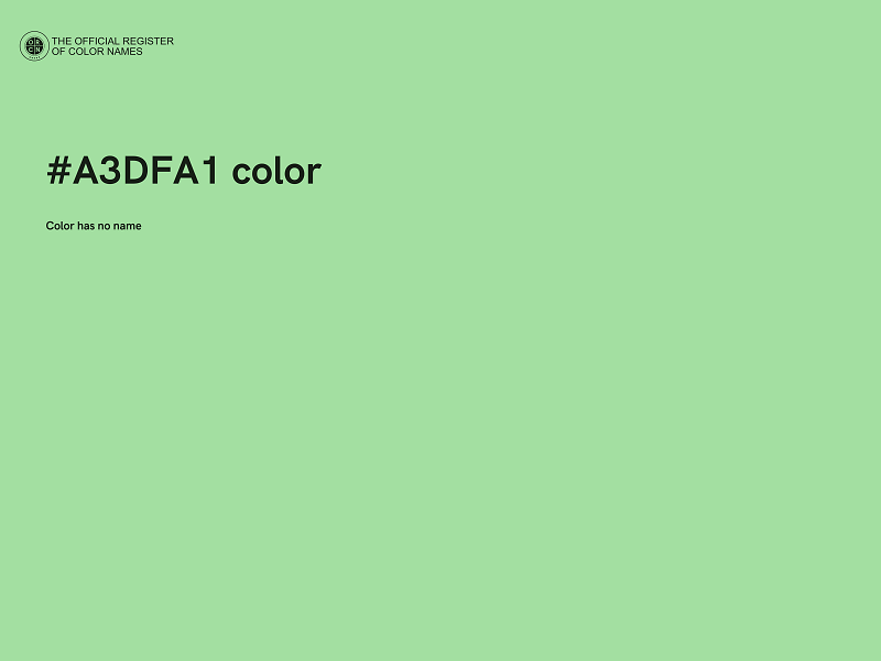 #A3DFA1 color image