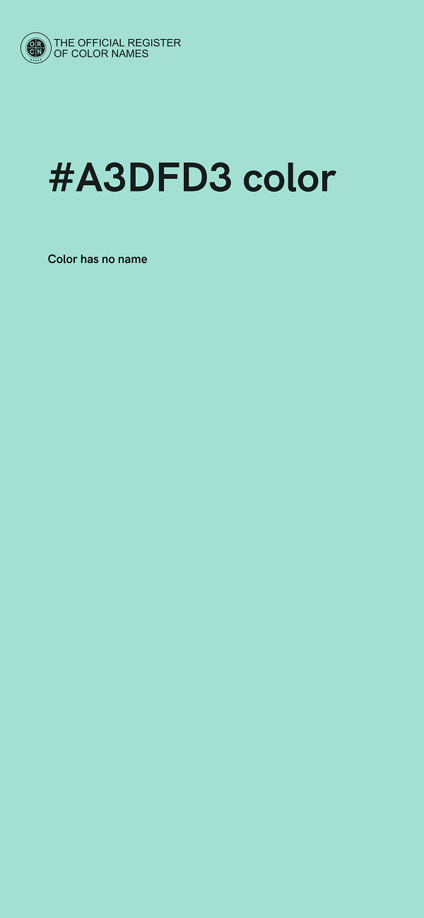 #A3DFD3 color image