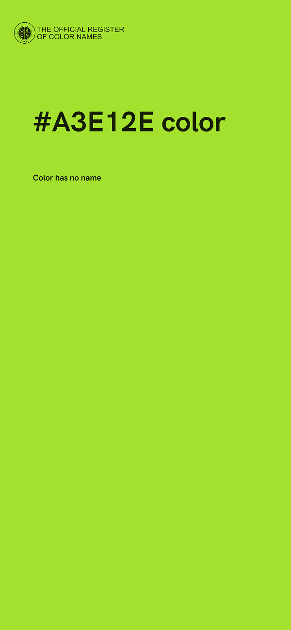 #A3E12E color image