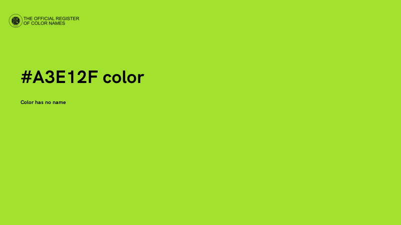 #A3E12F color image