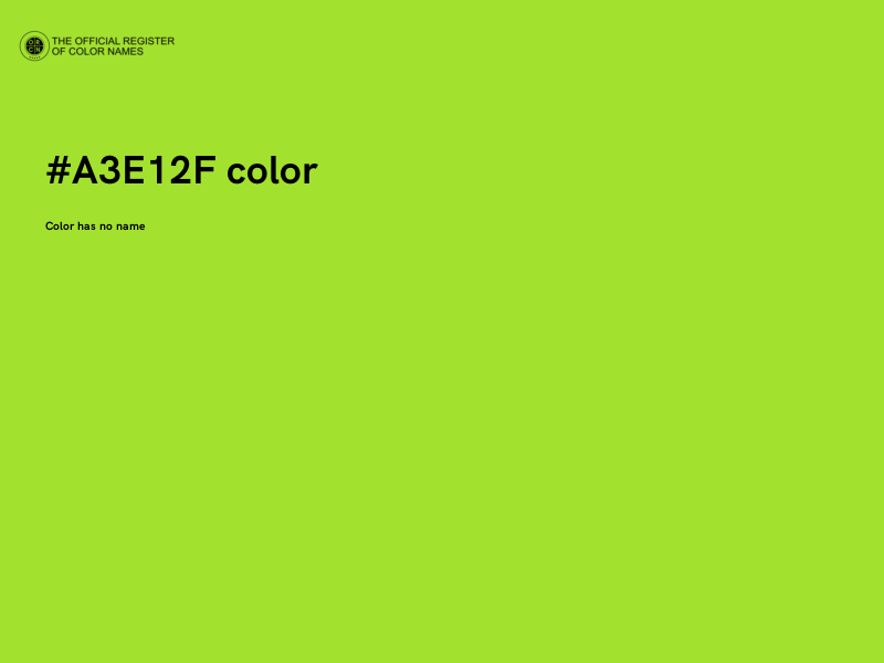 #A3E12F color image