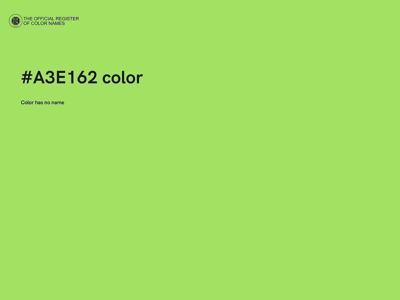 #A3E162 color image