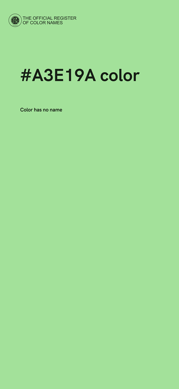 #A3E19A color image