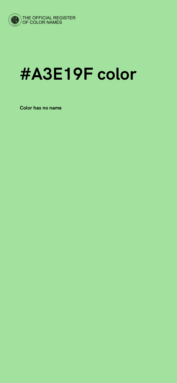 #A3E19F color image