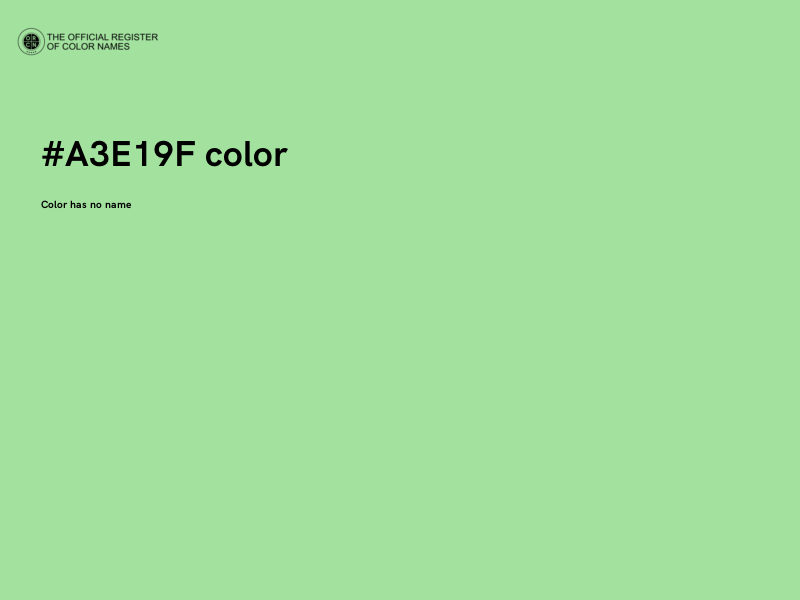 #A3E19F color image