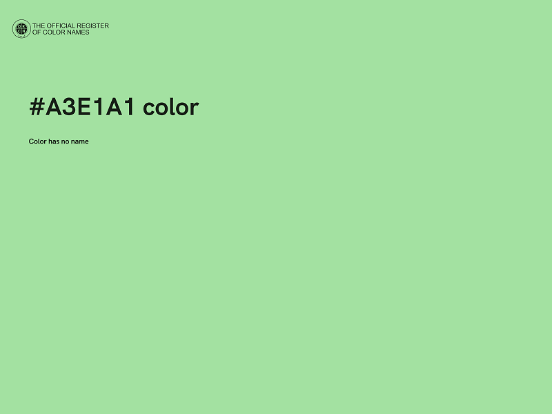 #A3E1A1 color image