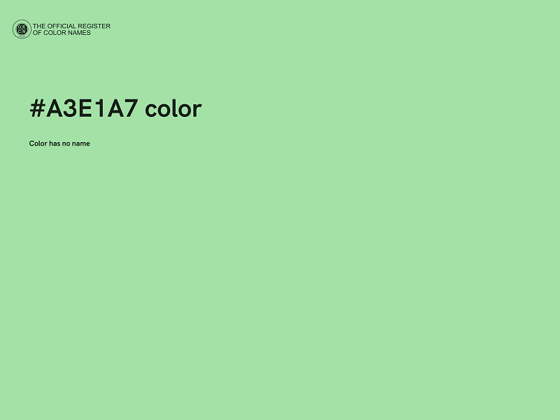 #A3E1A7 color image