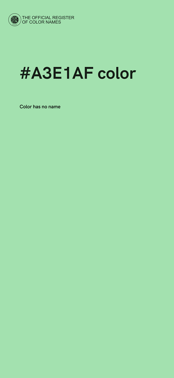 #A3E1AF color image