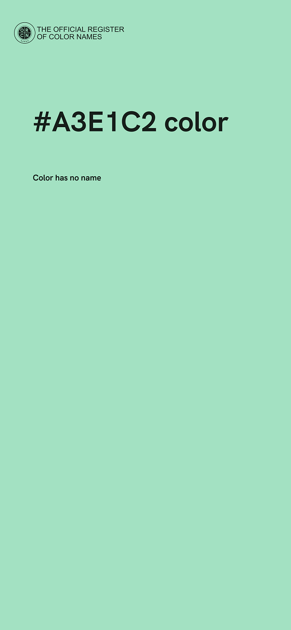 #A3E1C2 color image