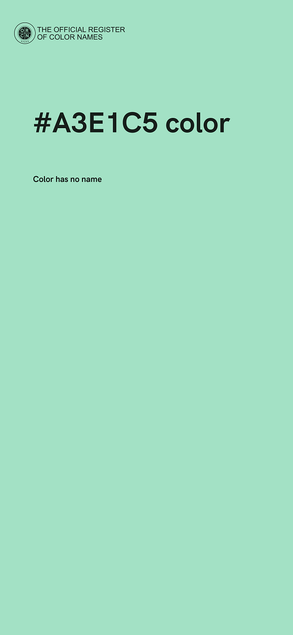 #A3E1C5 color image