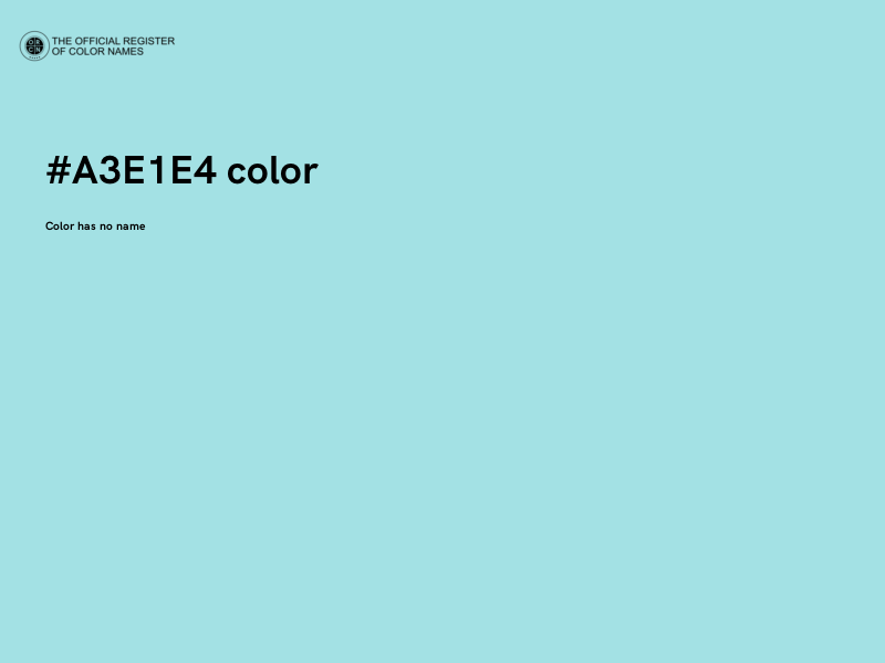 #A3E1E4 color image