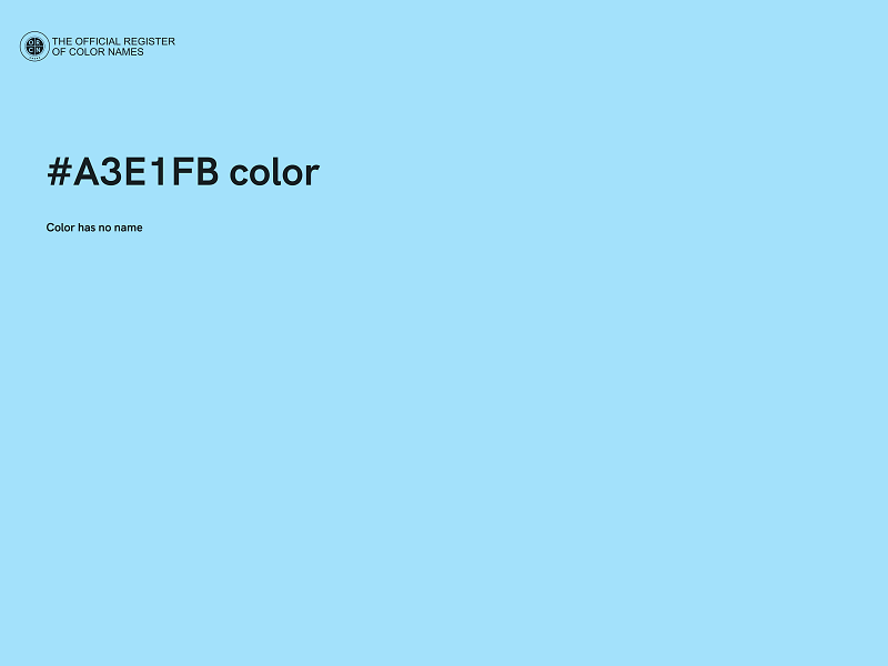 #A3E1FB color image