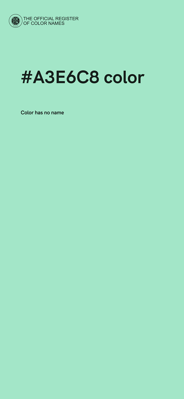 #A3E6C8 color image