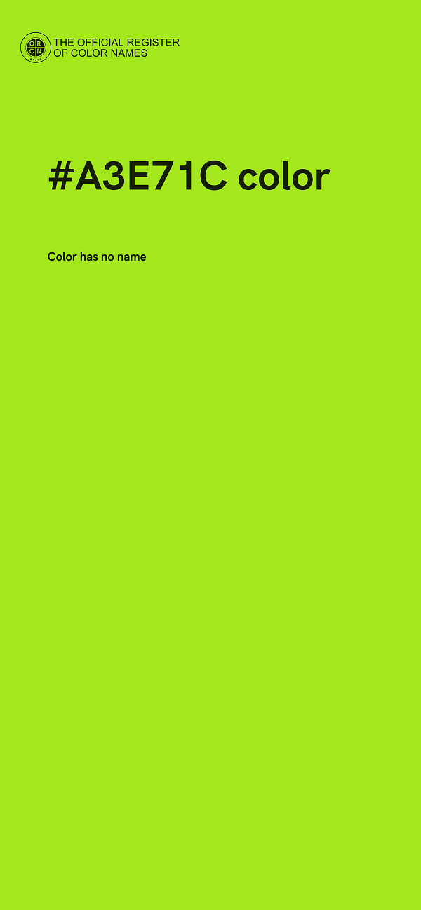#A3E71C color image