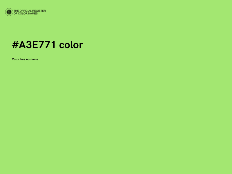 #A3E771 color image