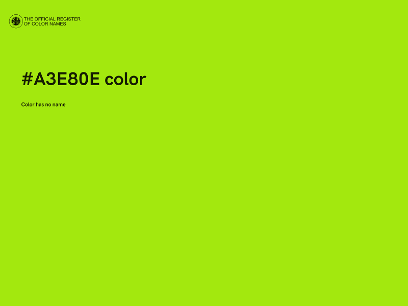#A3E80E color image