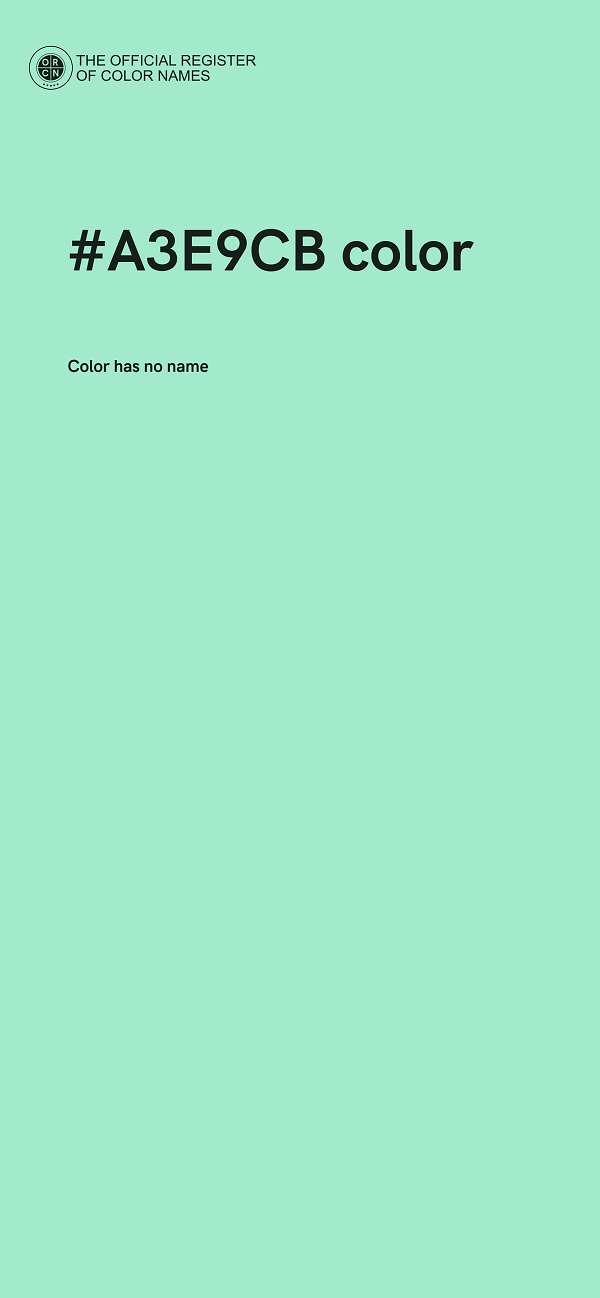 #A3E9CB color image