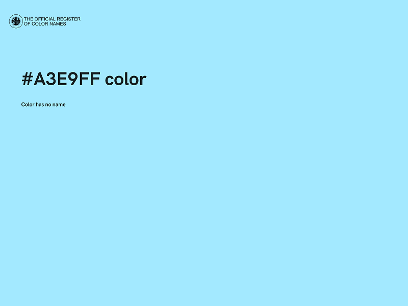 #A3E9FF color image